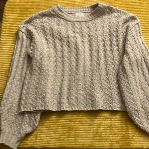 blu pepper cozy cable sweater beige large